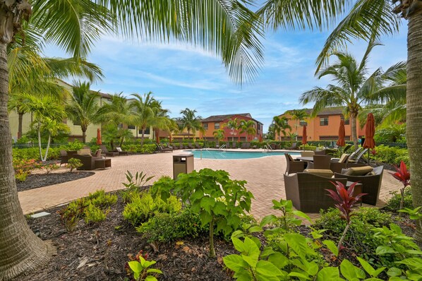 PAS3610 - One of the three Paseo community pools with gazebo, lounge and BBQ area is just a few steps away