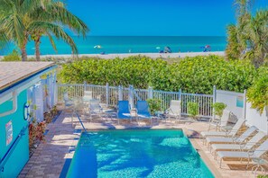 Heated Beachfront Community Pool and Loungers