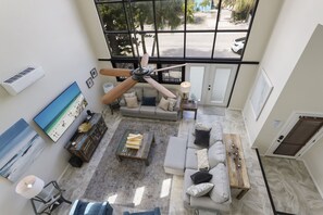 Top Floor View of Living Room