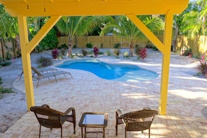 Private Pool and Sitting Area