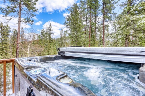 Hot tub deck view