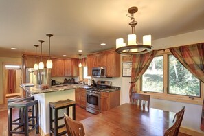 Kitchen and dining area