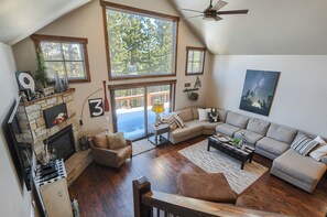 Main floor living room- view from the loft