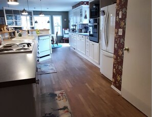 Stocked kitchen and pantry