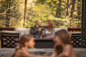 Relax in the hot tub after a day of hiking