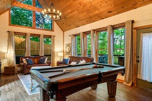 Play pool while watching TV