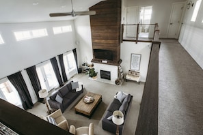 View of great room from above