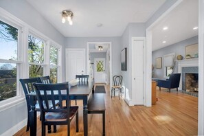Dining area off of the kitchen downstairs