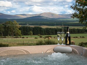 Enjoy the stunning view from the hot tub