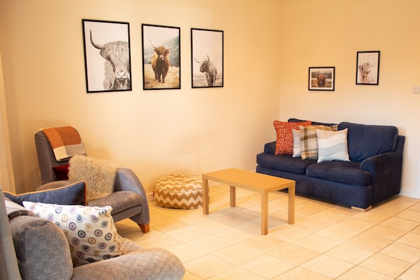 Living room at Druim an Lochain Cottage