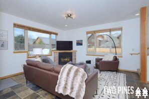 Living Area with Gas Fireplace
