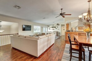 Open Living, and Dining Area