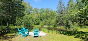 Fire Pit overlooking the pond