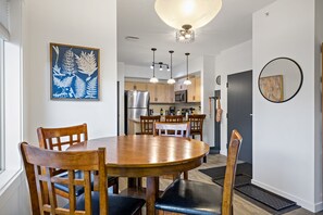 Dining area - table extends to sit 8