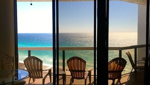 Incredible view from inside the condo looking out to balcony