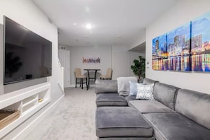 Basement entertainment area