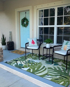 The Hibiscus House front porch