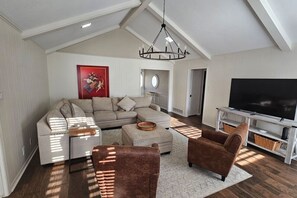 Ample sitting available for gathering and relaxing.