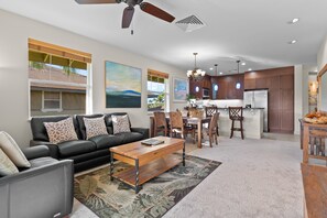 Spacious living and dining areas.