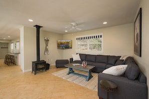 Living Room with Wood Stove