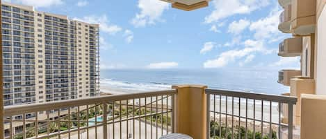 Balcony - View of beach and ocean from the balcony!