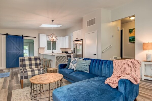 Spacious but cosy living area.
