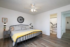 Another view of our Master bedroom, it has it's own full bathroom access.