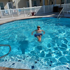 The pool right outside our front door.