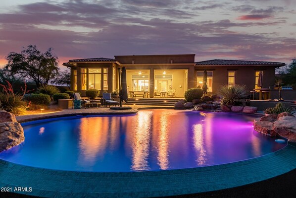 Private Pool at Night