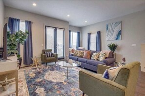 Gorgeous living room with ample natural light