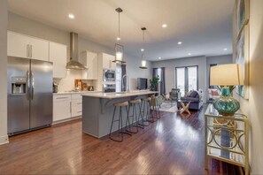 Main Floor, combined open concept kitchen and living space