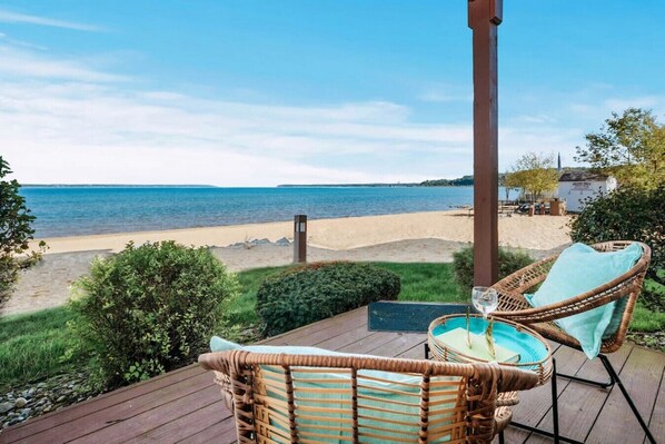 Enjoy stunning sunrises and sunsets from your private deck!