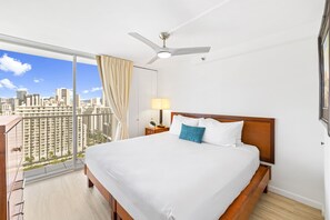 Relax on your bedroom with a king-size bed!