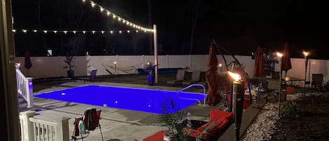 Patio at night 