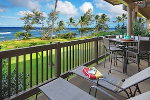 Ocean front view from the lanai looking south