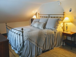 King bed in master bedroom. 