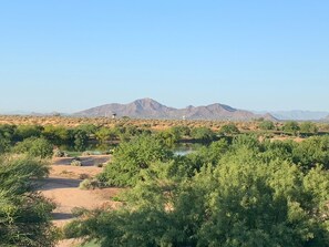 From the balcony overlooking the TPC golf course and Camelback Mountain