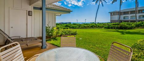 Poipu Sands at Poipu Kai Resort #418 - Ocean View Dining Lanai - Parrish Kauai