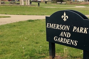 Emerson Park is just down the street. The park has the gazebo (pictured), playground, outdoor grill and picnic tables