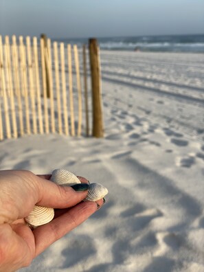 The beach right in front of your condo balcony