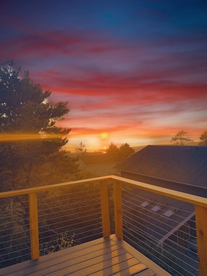 Amazing sunsets from deck and inside!