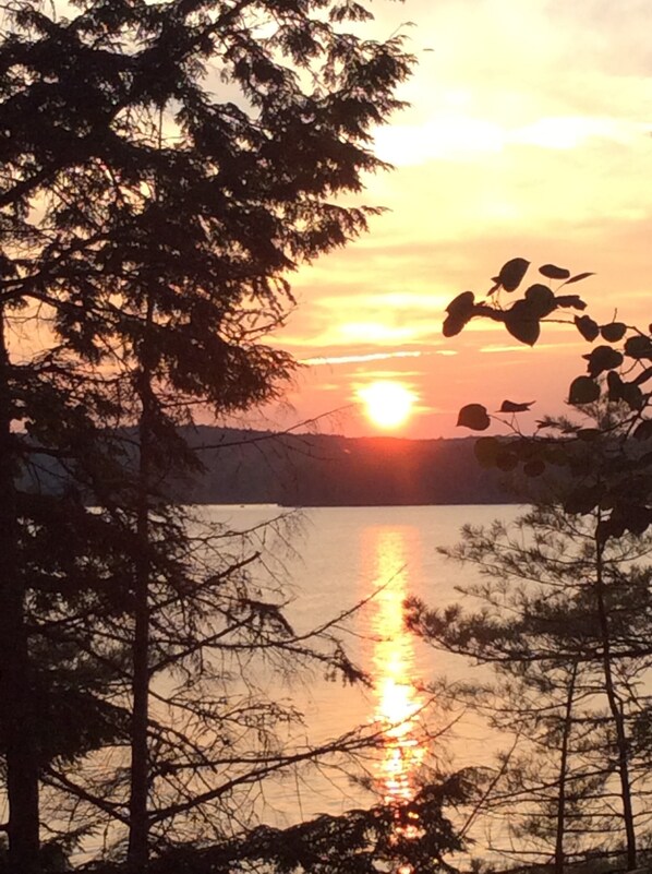 Sunset view from deck