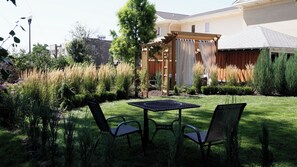 Pergola and landscaping