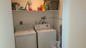 Washer and dryer.