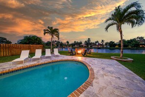 Heated pool with amazing views