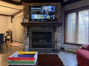 Fireplace with smart tv