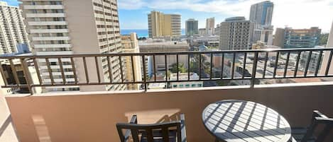 Private lanai with ocean city view