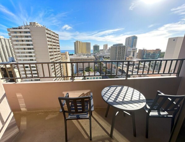 Private lanai with ocean city view