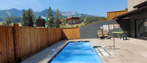 Summer view from the outdoor hot tub.  Open unit 9:00pm