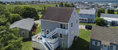 Backyard with deck